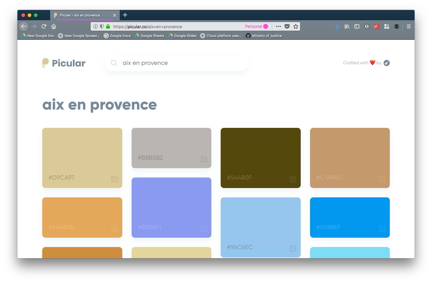 Result of a colour search for the term "aix en provence"